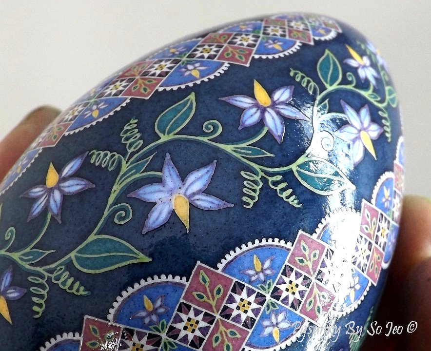 Nightshade Spiral Pysanka Ukrainian Easter Egg Batik Art Pysanky By So Jeo